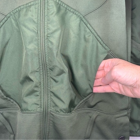 Vintage Nike ACG sz M Olive Green Fleece Lined Graphic Full Zip Women’s Hoodie - Picture 6 of 13